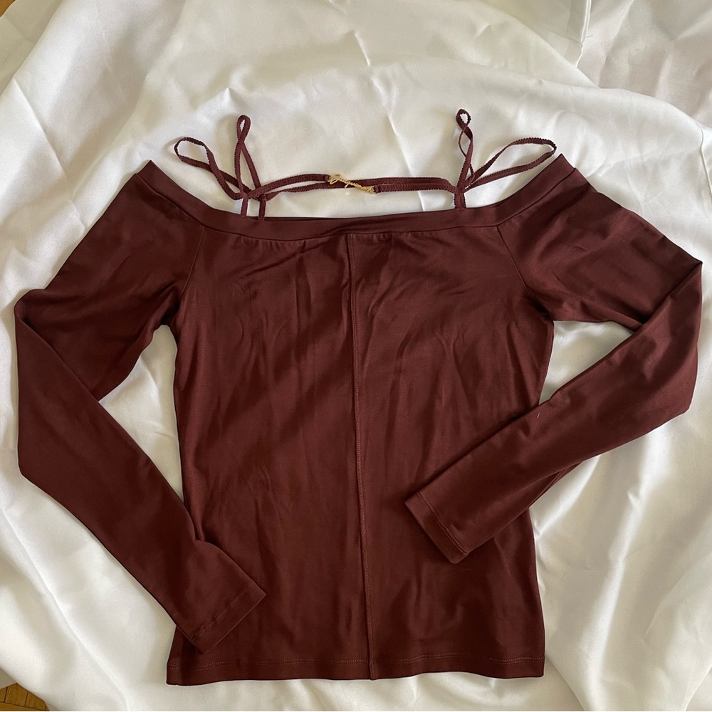 Brown Jacquemus Le papier Le T-shirt Sierra long sleeve